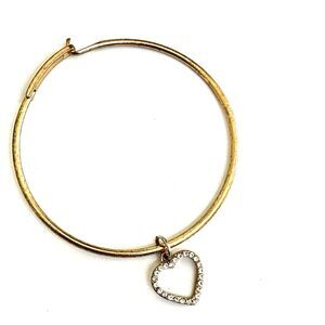 Hard Rock  Cafe rhinestone heart bangle bracelet